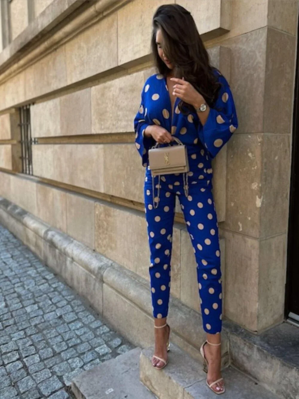 Zara Blue Polka Dot Pants